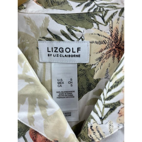 Liz Golf By Liz Claiborne Womens Button Front Shirt Multicolor Hawaiian S New - Picture 6 of 6